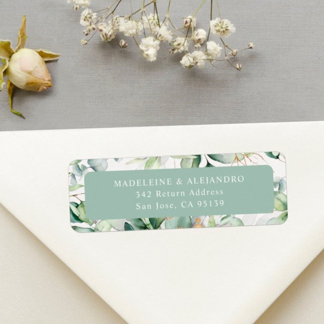 Eucalyptus floral elegant return address (Creator Uploaded)