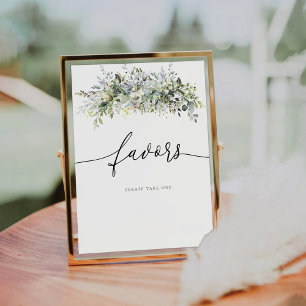 Eucalyptus Floral Favours Sign