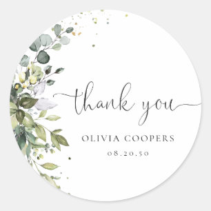 Eucalyptus Floral Greenery Baby Shower Sticker