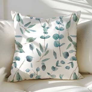 Eucalyptus Floral Greenery Chic Modern Cushion