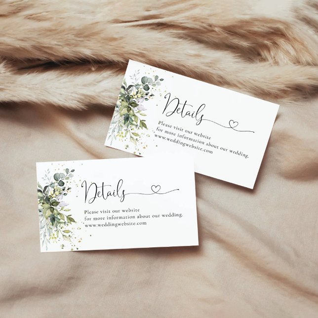 Eucalyptus Floral Greenery Details Enclosure Card (Creator Uploaded)