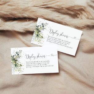 Eucalyptus Floral Greenery Display Shower  Enclosure Card