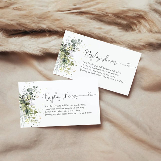 Eucalyptus Floral Greenery Display Shower  Enclosure Card (Creator Uploaded)