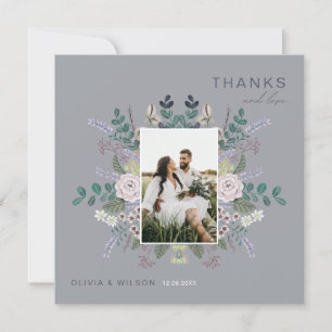 Eucalyptus floral Lavender Boho Greenery Thank you Invitation