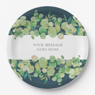 Eucalyptus Floral Paper Plate