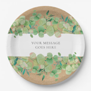 Eucalyptus Floral Paper Plate