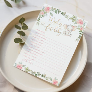 Eucalyptus floral pink elephant wishes for baby