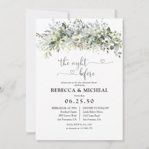 Eucalyptus Floral The Night Before Invitation