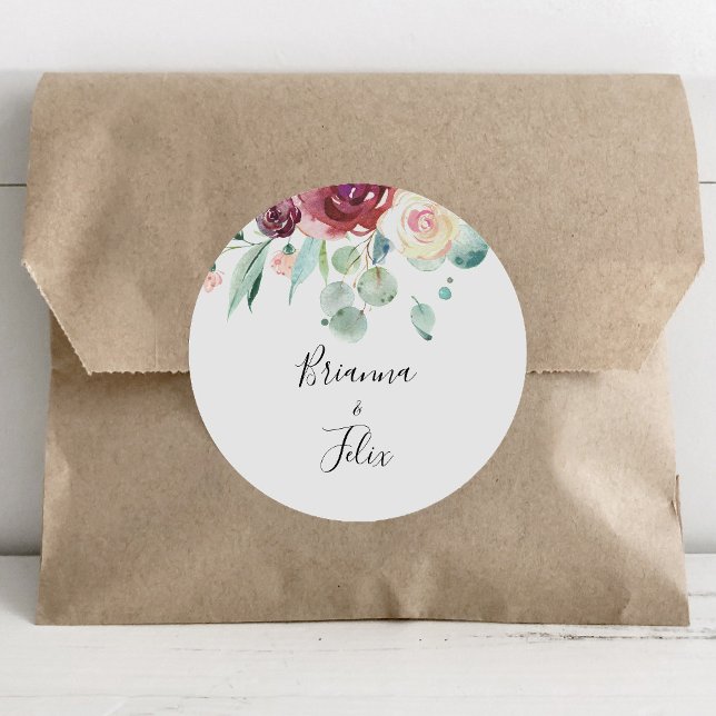 Eucalyptus Floral Wedding Envelope Seals (Creator Uploaded)
