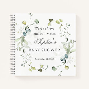 Eucalyptus Foliage Baby Shower Guest Book