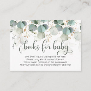 Eucalyptus foliage Books for Baby Enclosure Card