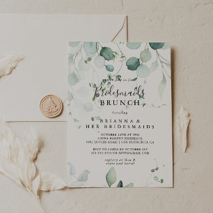 Eucalyptus Foliage  Bridesmaids Brunch Shower Invitation