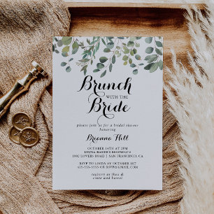 Eucalyptus Foliage Brunch with the Bride Shower Invitation