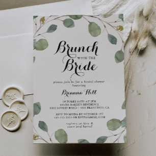Eucalyptus Foliage Brunch with the Bride Shower Invitation