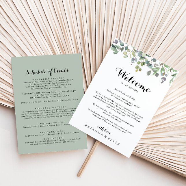 Eucalyptus Foliage Delight Wedding Welcome Letter (Creator Uploaded)