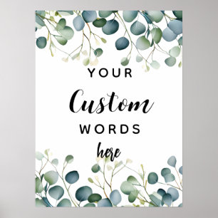 Eucalyptus foliage leaf green create your own poster