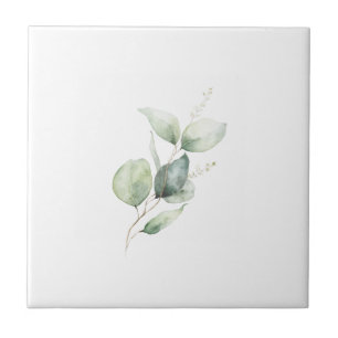Eucalyptus Foliage Minimalist Botanical Tile