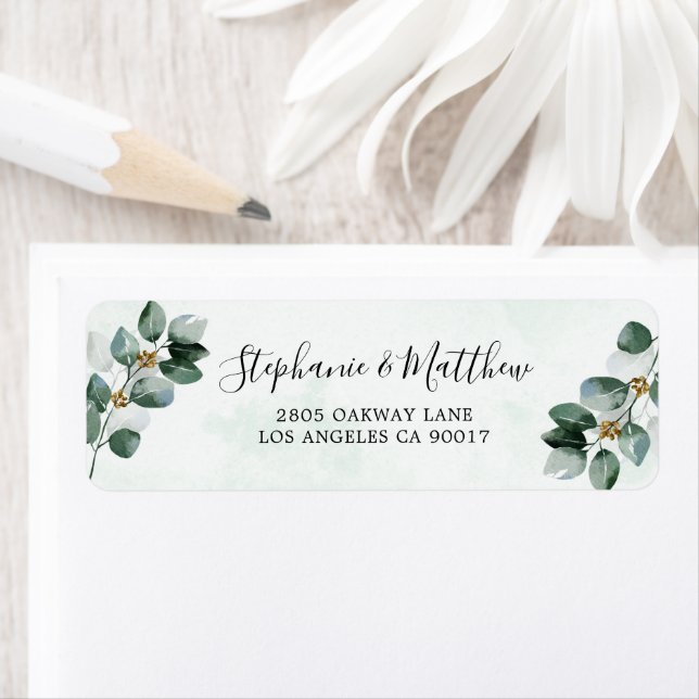 Eucalyptus Foliage Watercolor Elegant Wedding (Insitu)