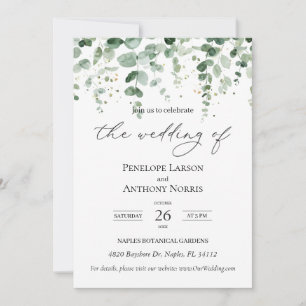 Eucalyptus Foliage Wedding Invitation