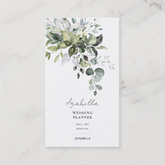 Eucalyptus Foliage Wedding Planner Business Card