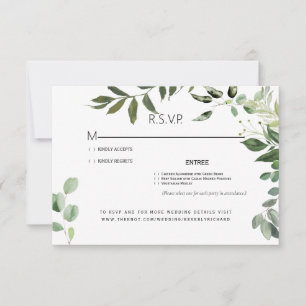 Eucalyptus Foliage Wedding RSVP Card