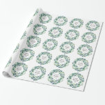Eucalyptus Foliage Wreath Wedding Monogram Wrapping Paper<br><div class="desc">Eucalyptus Foliage Wreath Wedding Monogram. Use Personalise tool to add your info. For matching items,  please,  visit my Eucalyptus Greenery Collection.</div>