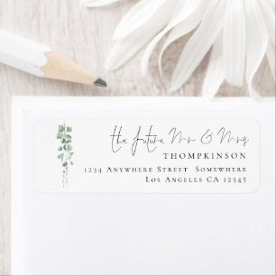 Eucalyptus Future Mr Mrs Wedding Return Address