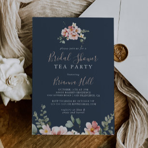 Eucalyptus Garden Floral Bridal Shower Tea Party Invitation
