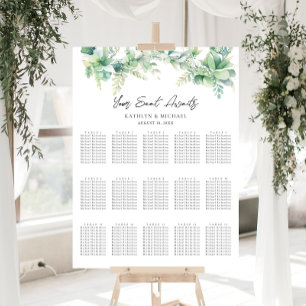 Eucalyptus Garden Wedding 15 Table Seating Charts