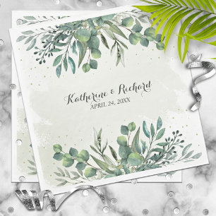 Eucalyptus Garden Wedding Napkin