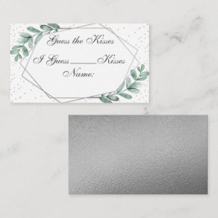 Eucalyptus Geometric Bridal Shower Game Card