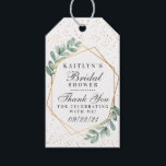 Eucalyptus Geometric Gold Foil Bridal Shower Gift Tags<br><div class="desc">Celebrate in style with these modern and very trendy bridal shower thank you gift tags. This design is easy to personalise with your special event wording and your guests will be thrilled when they receive these fabulous tags.</div>