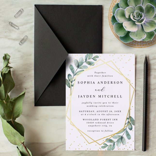 Eucalyptus Geometric Wedding Real (Creator Uploaded)