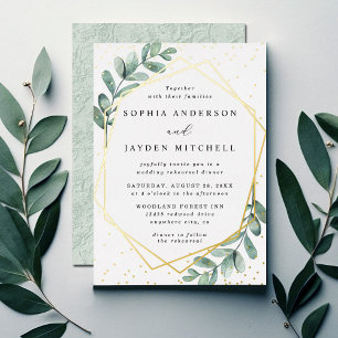 Eucalyptus Geometric Wedding Rehearsal Dinner Real