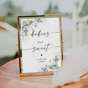Eucalyptus Gold Baby Shower Babies Are Sweet Sign
