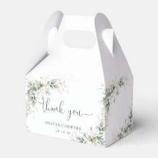 Eucalyptus Gold Baby Shower Favour Box