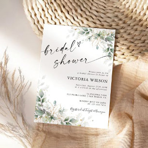 Eucalyptus Gold Bridal Shower Invitation
