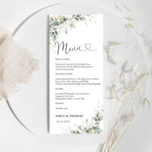 Eucalyptus Gold Bridal Shower Menu