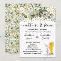 Eucalyptus Gold Cocktails and Brews Couples Shower