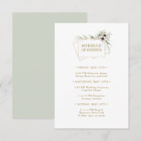 Eucalyptus Gold Geometric Schedule of Events