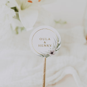 Eucalyptus Gold Geometric Wedding Envelope Seals