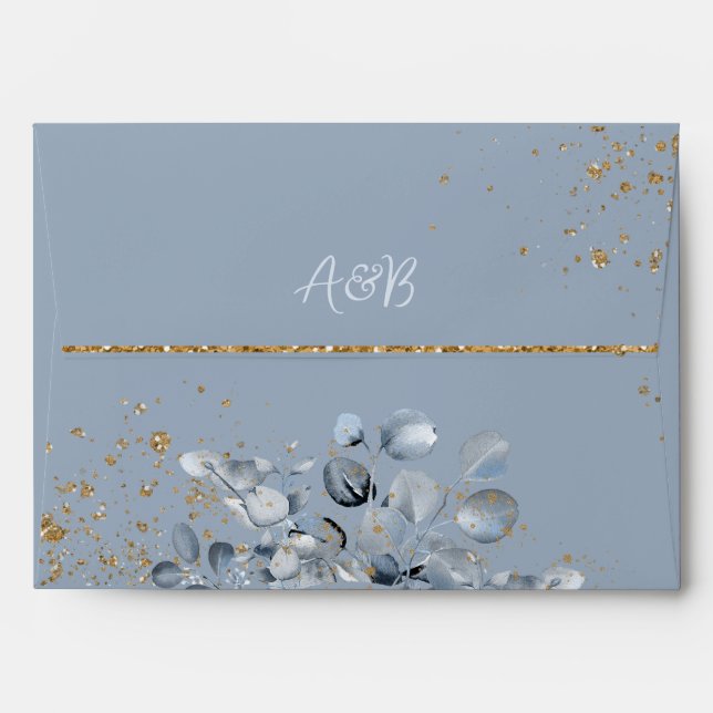 Eucalyptus Gold Glitter Code 01  Envelope (Back (Top Flap))