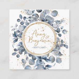 Eucalyptus Gold Glitter Code 01 - RSVP 3 Enclosure Card