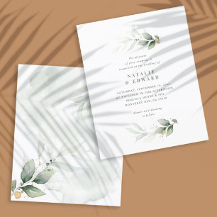 Eucalyptus gold modern budget elegant wedding