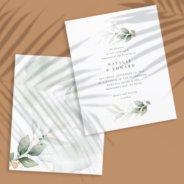 Eucalyptus gold modern budget elegant wedding (Creator Uploaded)