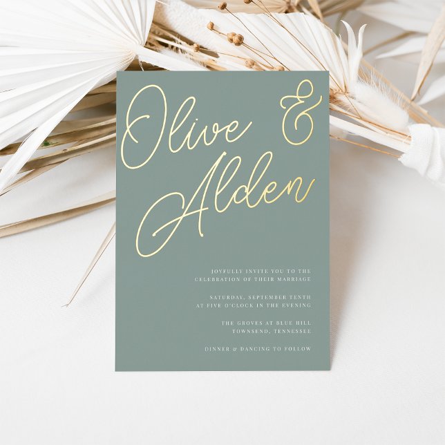 Eucalyptus | Gold Script Wedding (Creator Uploaded)