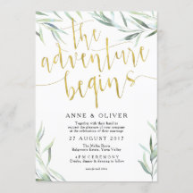 Eucalyptus Gold The Adventure Begins Invitation