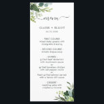 Eucalyptus Green Foliage Menu Card<br><div class="desc">This menu card features painted watercolor eucalyptus greenery branches with modern calligraphy. For more advanced customisation of this design,  Please click the "Customise further" link.  Matching items are also available.</div>