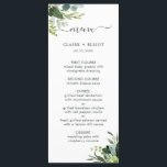 Eucalyptus Green Foliage Menu Card<br><div class="desc">This menu card features painted watercolor eucalyptus greenery branches with modern calligraphy. For more advanced customisation of this design,  Please click the "Customise further" link.  Matching items are also available.</div>