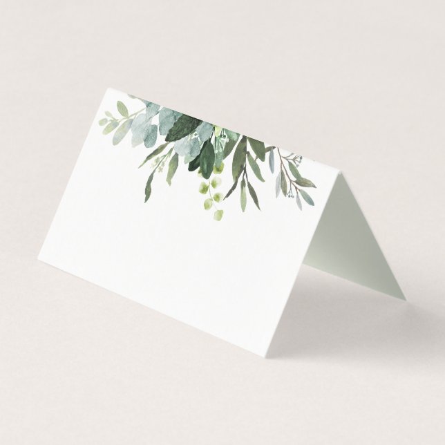 Eucalyptus Green Foliage Place Card (Back)